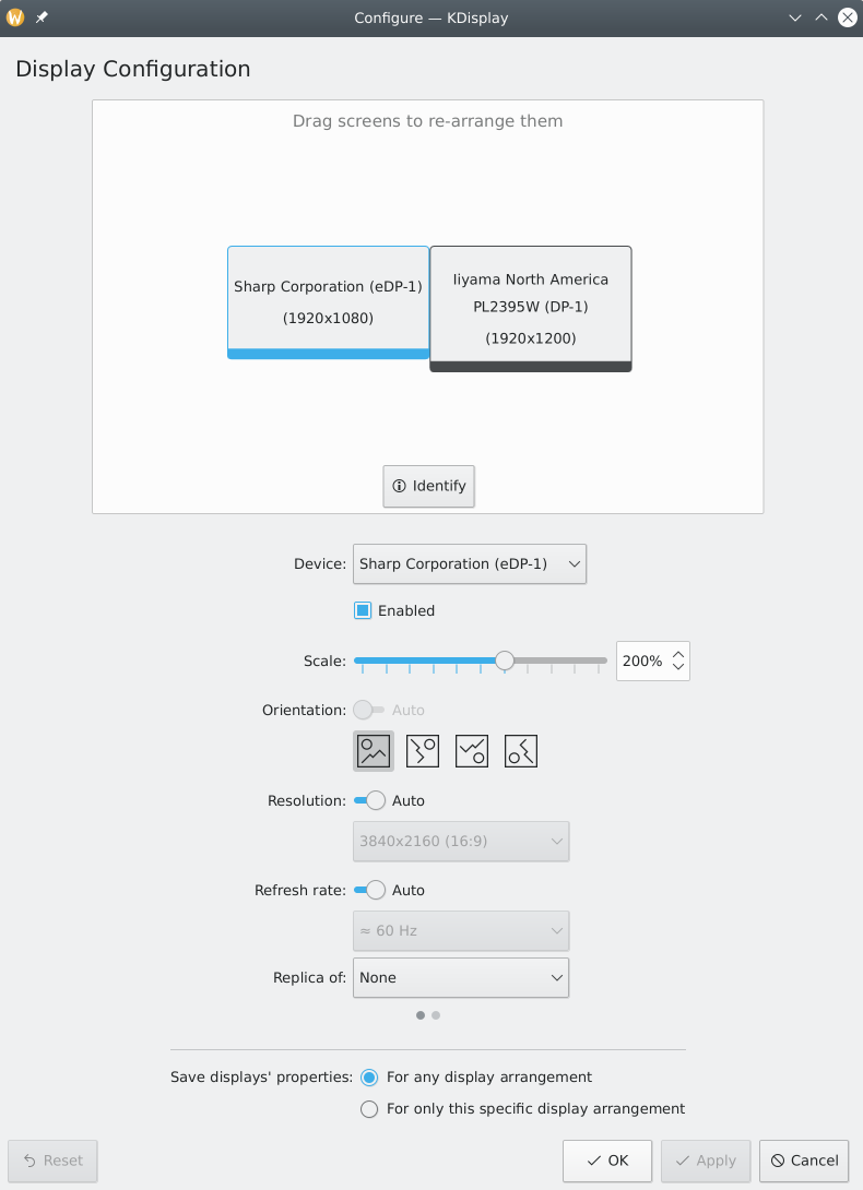 KDisplay leveraging Disman